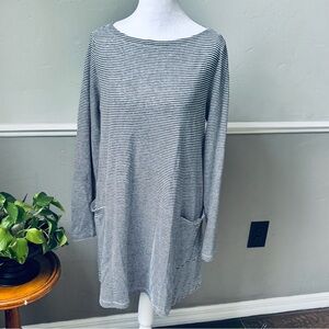 Eileen Fisher Striped Knit Tunic Top